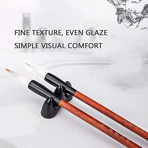 BINGWANG Chinese Calligraphy Brush Brush pens Calligraphy pens Set - Ink Stone + Writing and Painting Brush + Ink Block + Paperweights + Pen Rack + Water Bowl for Calligraphy Beginners Brushes