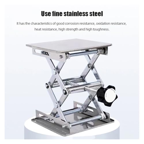 Mini Lifting Table 1pcs Manual Lab Jack Scissor Stand Platform Stainless Steel Laboratory Table Lift Adjustable