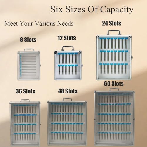 Wcxixo Aluminum Alloy Cell Phones Lock Box Cell Phone Storage Cabinet with Safety Lock Wall Cellphone Locker for Classroom Cell Classroom Pocket Chart for Teachers Cell Phone Storage Box with Handle