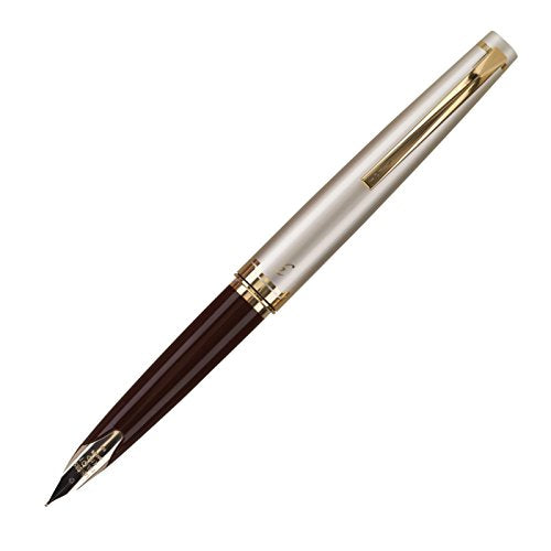 PILOT E95s Fountain Pen, Ivory Barrel with Gold Accents, Medium Nib, Blue Ink (60841)
