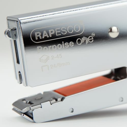 Rapesco 1626 Porpoise ONE Bypass Stapling Plier, 45 Sheet Capacity, Chrome