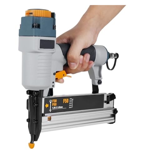PIGENEQW Oil-Free Pneumatic Staple Gun Heavy-Duty Stapler Air Nailer Pneumatic Nail Tool T50 F50 440K 16Ga/18Ga Air Nailer
