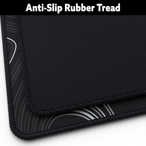 Gamer Boss - Gaming Mouse Pad - 60 x 30 Inches - 4mm Thick with Stitched Edges, Non-Slip Rubber Base, Premium Cloth Mousepad, Desk Mat for Laptop, Keyboard, Computer & PC (Giga, Topographic)