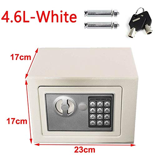 TBLOTYD Home Safe Cash Safety Box Waterproof Wall Mounted Money Deposit Box with Lock Key Home Use Safety Box/35X25X25Cm，23X17X17Cm(4.6L) White