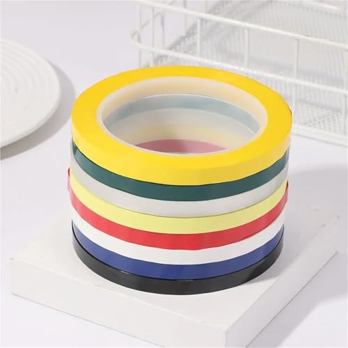 White Board Tape 16roll Multicolor DIY No Trace Waterproof Insulation Desktop Positioning Tape Whiteboard Marking Drawing Grid for Office(Light Yellow,8mm)