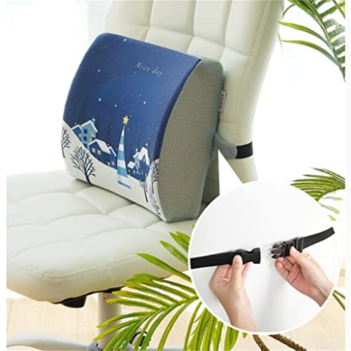UOHLCX Chair Cushion Office Seat Back Lumbar Support Set