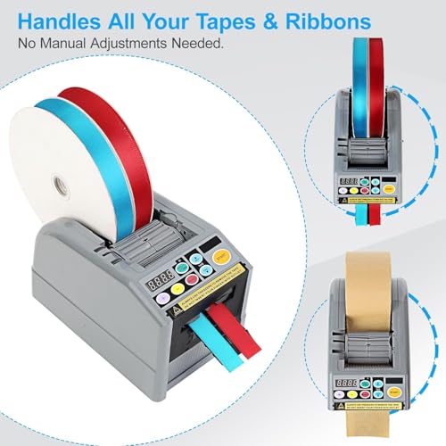 Eiwitany Automatic Ribbon Cutting Machine & Tape Dispenser, Ideal for Shipping, Schools, Restaurants, Offices & Home Use