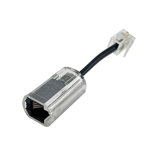 Coorle One Way Telephone Splitters RJ45/RJ11/RJ25/RJ9 Male to Female Cable 8P8C 6P6C 4P4C Telephone/LAN Wall Adaptor Separator Black for Landline 10-Pack (4P4C-Rotatable)