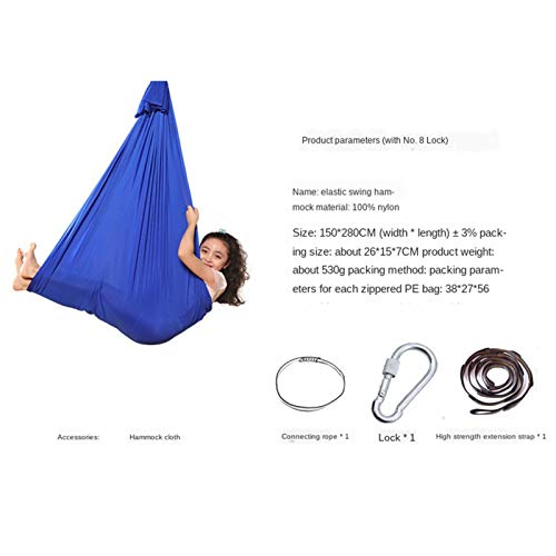 MTFZD Adjustable Therapy Swing Kids Sensory Cuddle Ultra Soft Children Hammock with Special Needs Autism ADHD ADD Aspergers Sensory Integration (Color : Rose red, Size : 150 x 280 cm)