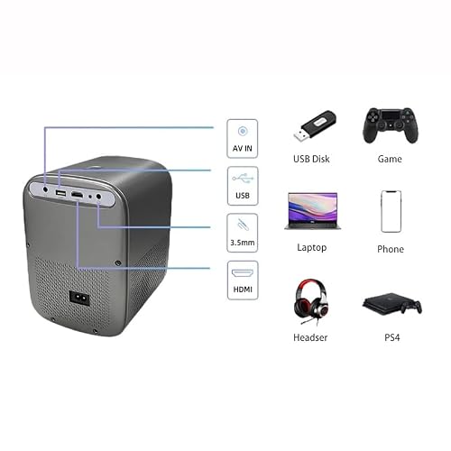 Projector 1080P Home Theater Projetor Audio Projectors for Playing Video Outdoor Movi