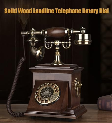 QUANGJN Retro Rotary Phones for Landline, Corded Desk Phone, Vintage Old Fashion Rotary Telephone with Classic Ringer & Redial Function for Home Office Cafe Bar Star Hotel Decor,Yellow