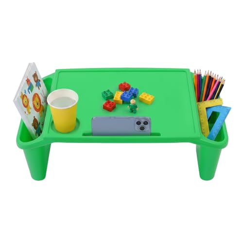 12‑Pack Green Kids Lap Desk Trays, Pp Plastic Multipurpose Activity Tray