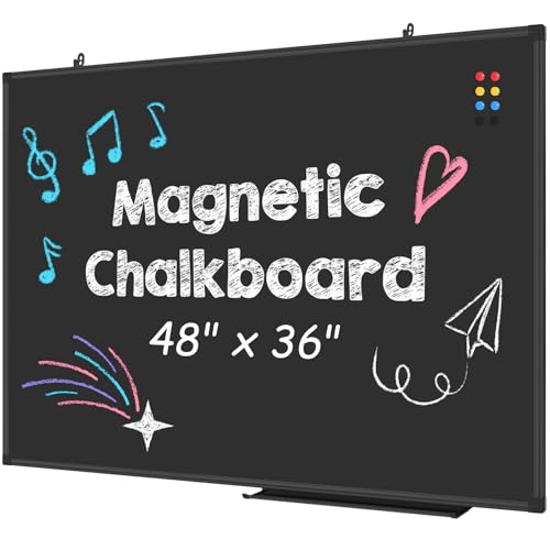 Lockways Magnetic Chalkboard 48 x 36 Large Wall Decor Blackboard