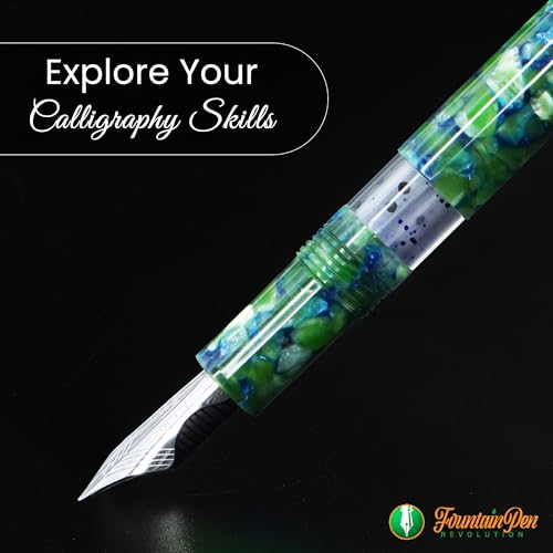 FPR Jaipur V2 Jade Piston Fill Refillable Fountain Pen for Writers
