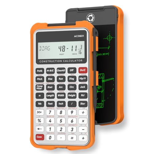 ROATEE Construction Engineering Calculator with Writing Tablet Silver