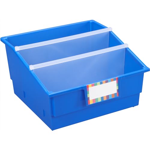 Really Good Stuff 12-Pack Blue Picture Book Classroom Library Bins