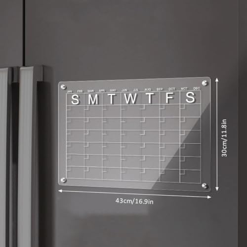 Magnetic Calendar Fridge Planning Whiteboard Dry Erase Calendar