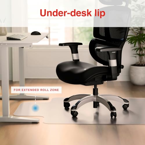 Staples Office Chair Mat, Clear, Hard Floors, 48x36 Inch, Textured