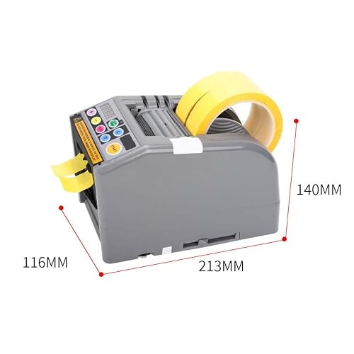 Automatic Tape Cutting Machine, 6-Memory Digital Dispenser with Manual/Auto Mode, 6-60mm Width, 5-999mm Length, 200mm/s for Packing, Shipping, Office