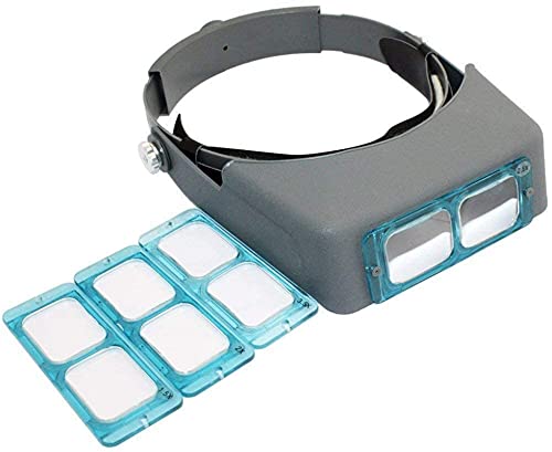 EUQKKWLOY Headband Magnifier,Handheld Digital Magnifier,Magnifier Headband Magnifier Led Lamp Jeweler Watch Repair 1.5X 2X 2.5X 3.5X Head Mounted Reading Magnifying Glass Jewelry Visor