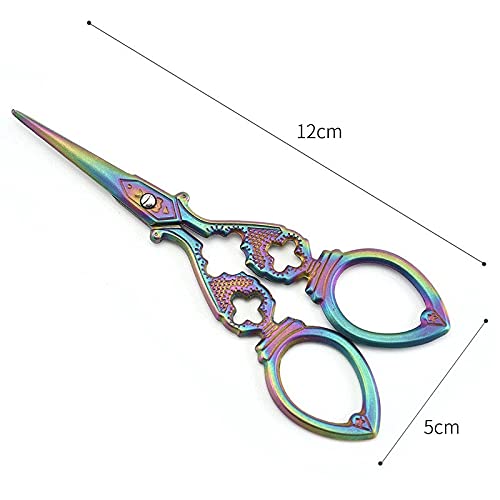 DSWMY Craft Scissors, Craft Scissors for Metal Embroidery Sewing Professional Small Gold Fabric Cloth Cutter
