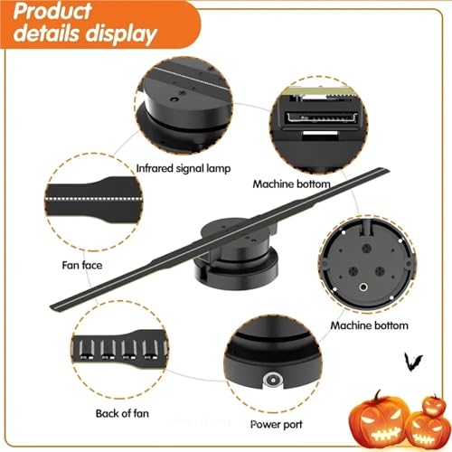 3D Hologram Fan 16.5in Projector WiFi with 244 LED Light Beads for Business Store Advertising(PD42 Standard Set)