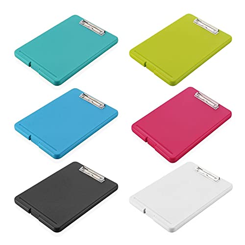 Filing Envelopes Plastic Storage Clipboard File Box Case Document File Folder Clipboard Office Plastic Folders (Color : 2BL)