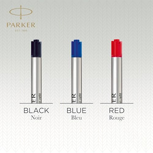 Parker QUINKflow Ballpoint Pen Refills Medium Point Black Ink 6 Count Value Pack - Compatible with Parker Jotter Pens