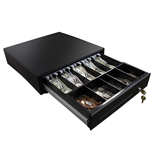 Adesso MRP-16CD Electronic cash drawer, Removable Cash Tray, Stainless Steel, 16 inch