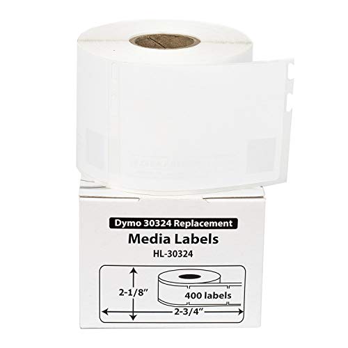HouseLabels Compatible with Dymo 30324 Labels, 2-1/8" x 2-3/4"