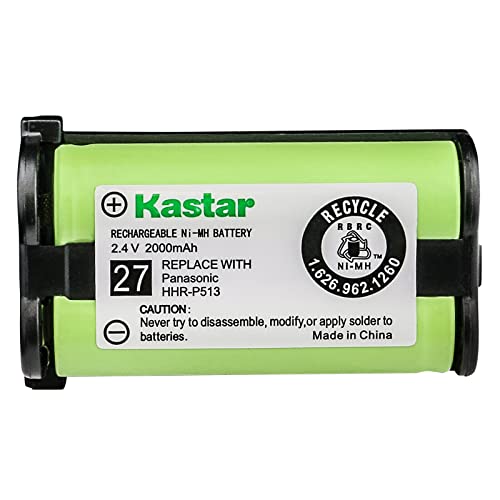 Kastar HHR-P513 Battery 50-Pack, Type 27 Replacement for HHR-P513 HHR-P513A HHR-P513A1B HRR-P513A1B KX-TG2208 KX-TG2208B KX-TG2208W KX-TG2214 KX-TG2214B KX-TG2214S KX-TG2214W KX-TG2216