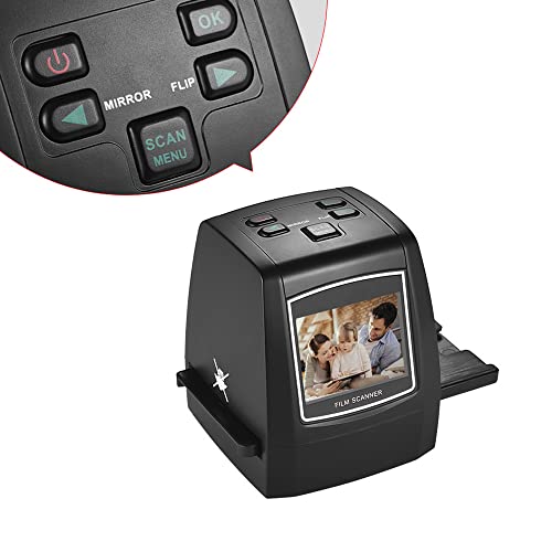 Hiedmeil Film Photo Scanner,High-Resolution 14MP/22MP Film Scanner Convert 35mm 135mm 126mm 110mm 8mm Color Monochrome Slide Film Negative into Digital Picture with 2.4" LCD