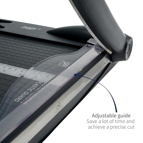 MP A4 Paper Cutter - Cutting Machine with 40 cm Cutting Length, 12 Sheet Capacity, Safety Protection & Blade Lock with Storage Space - for Office, School & Commercial Use