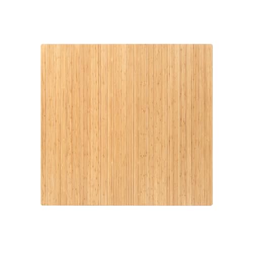 Anji Mountain 52" x 48" Bamboo Office Chair Mat for Carpet & Hardwood Floor
