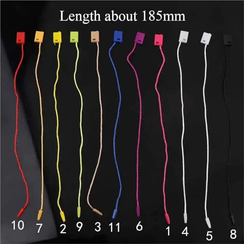1500Pcs Square Clothes Tag Rope Snap Lock Pin Loop Fastener Hook Ties Easy and Fast to Attach(8 Black,1500Pcs)