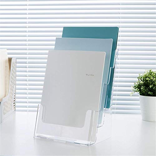 YUQKAI Acrylic Letter Sorter File Folder Sorter - Clear for Paper, Letter, Envelope, Office File Organizer，Office Supplies, Desk Accessories