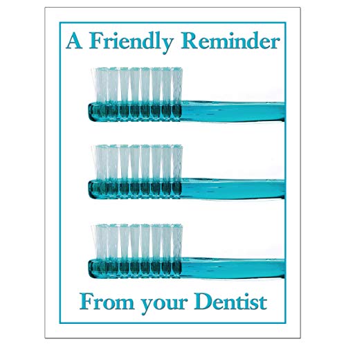Custom Recall Laser Reminder Postcards, Dental Appointment Reminder Postcards. 4 Cards Perforated for Tear-off at 4.25" x 5.5" on an 8.5" x 11" Sheet of 8 Pt Card Stock. (500)