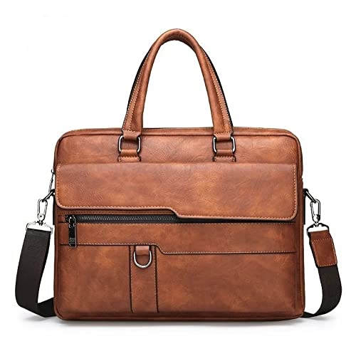 UOHLCX HBJWOV Men's Business Briefcases PU Leather Shoulder Messenger Bags Travel Handbag Male Laptop Bag