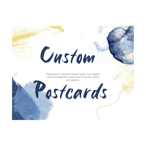 QinYuan FX Custom Postcards for Small Business,Personalized Your Own Postcards with Photo/Text/Logo Print,8 Size,30-200 pcs,Upload Your Design or Image(Glossy) (5x7in)