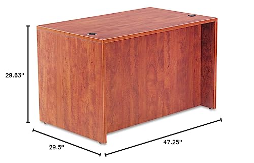 Alera Alera Valencia Series Straight Front Desk Shell, 47.25" X 29.5" X 29.63", Medium Cherry