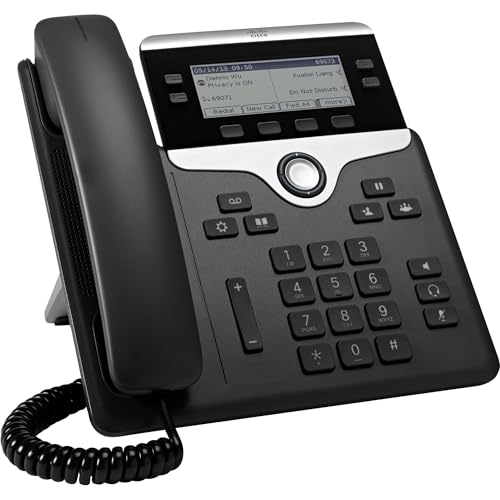 Cisco 7841 IP Phone - Corded - Corded - Tabletop, Wall Mountable - Black - TAA Compliant - 4 x Total Line - VoIP - 3.5" - Enhanced User Connect License - 2 x Network (RJ-45) - PoE Ports