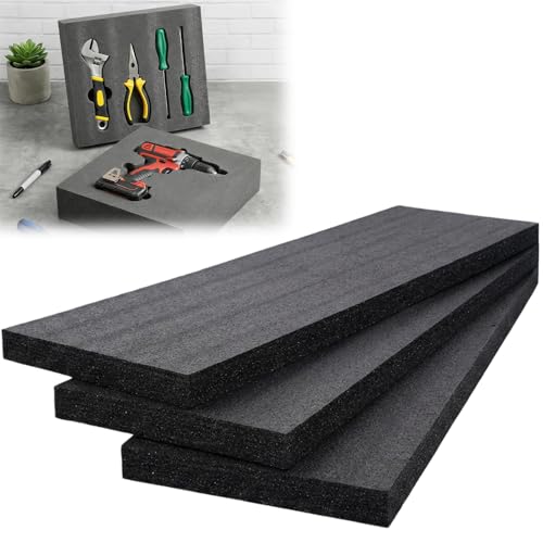 3 Pack Polyethylene Foam Sheets, 54 x 15-3/4 x 2 Inch Case Inserts