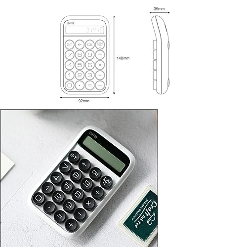 HTLNUZD Desktop Calculator 10 Digit Large LCD Display Handheld Cute Jelly Beans Mechanical Keyboard Calculator for Office, School, Home, Business (Rose Gold)