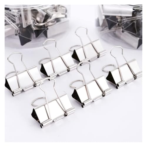 Paper Clips，Bulldog Clips， 100Pcs Binder Clips, Silver Long Tail Clip Office Stainless Steel Stationery, 15Mm Paper Binder Clamps, Photo Document Clip, Bill Office Data Clip Office Stationary