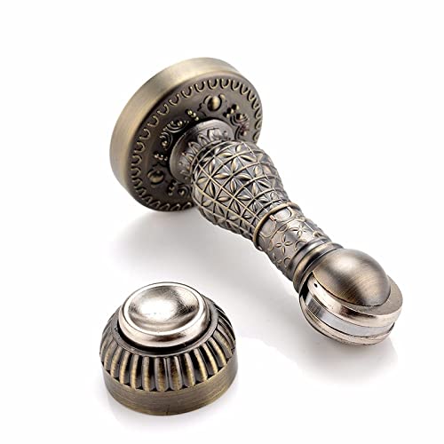 ZSRUIKJN Bronze Retro Zinc Alloy Magnetic Door Stop Stopper Holder Catch Floor Fitting with Screws for Family Home Etc