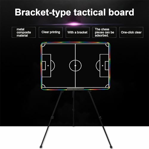 BELOWSYALER 28 Inch LCD Football Trainer Board Highlighting Encompassed Stand and Tap Erase Security for Strategic Planning Coaching Aid Training Tool