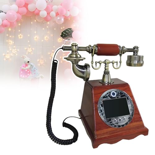 Vintage Wedding Phone Guestbook, Creative Record Audio GuestBook, Video Guestbook Wedding Phone, 99 Custom Photos, 7H Battery Life, 3.5In Screen, For Wedding Bridal Shower, Birthday, Graduations A