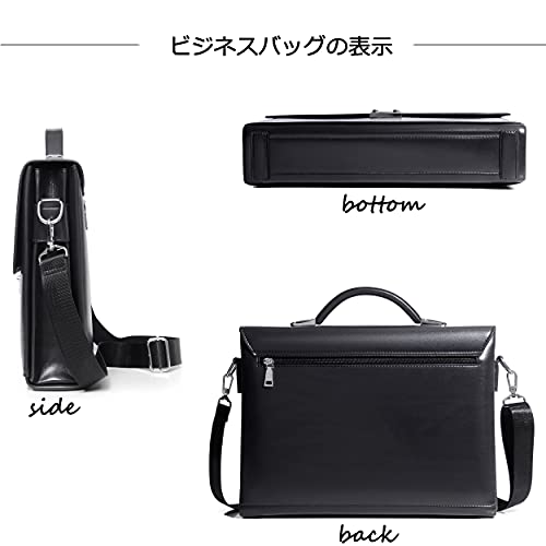 FSD.WG]Business Bag Leather Briefcase Shoulder Laptop Business Bag for Men