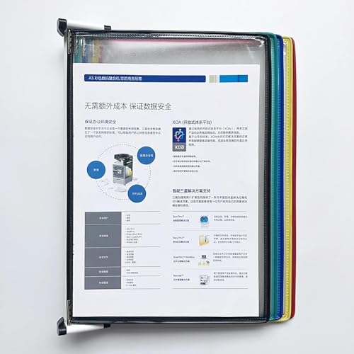 VRFTGHYJU A4 Wall Mounted Display File Holder Multicolor