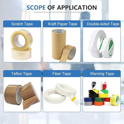 ZQJYMXM Automatic Tape Dispenser Electric Tape Cutting Machine, Packaging Tape with Dispenser, 7-50mm Tape Width, 5-999mm/20-999mm Cutting Length